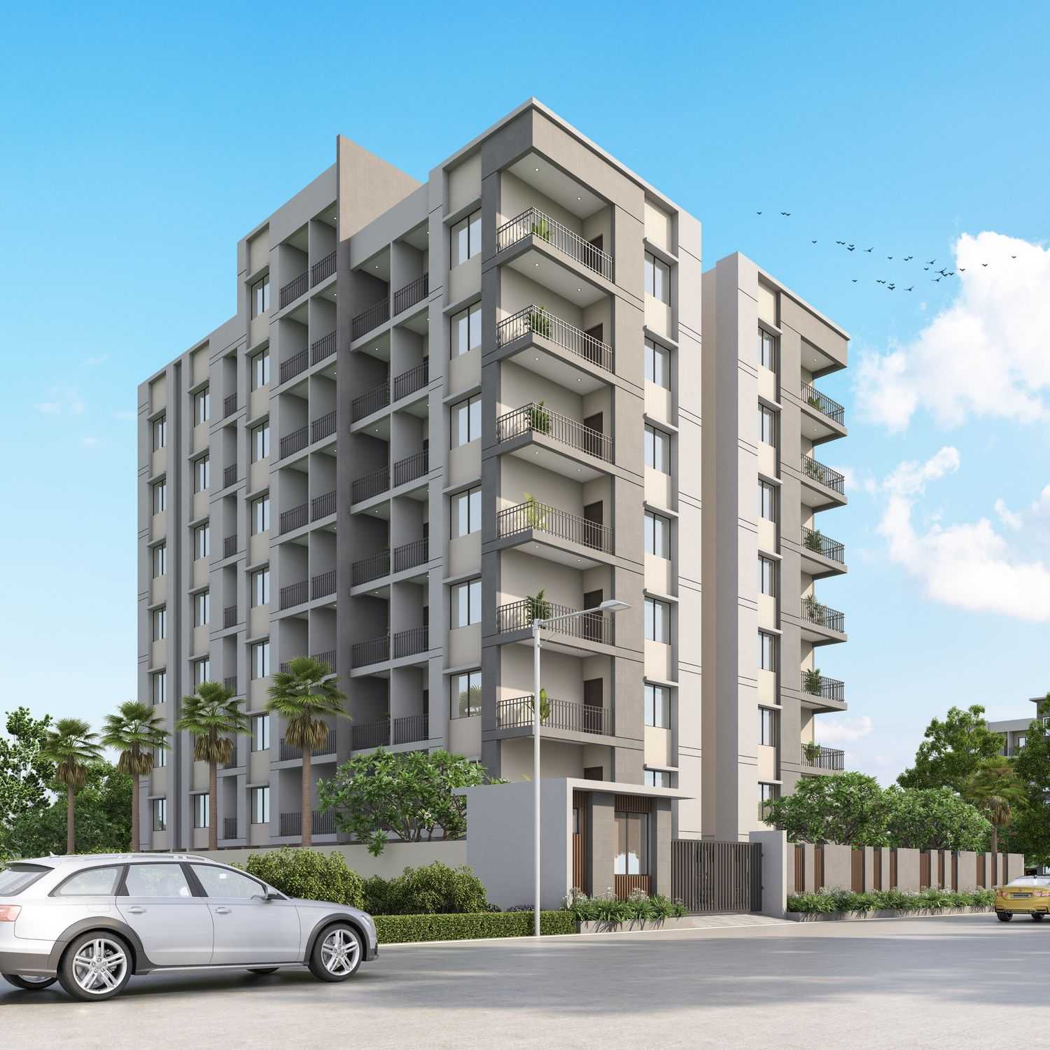 Ankur Heights Premium Residential Building Day View Saddu Raipur